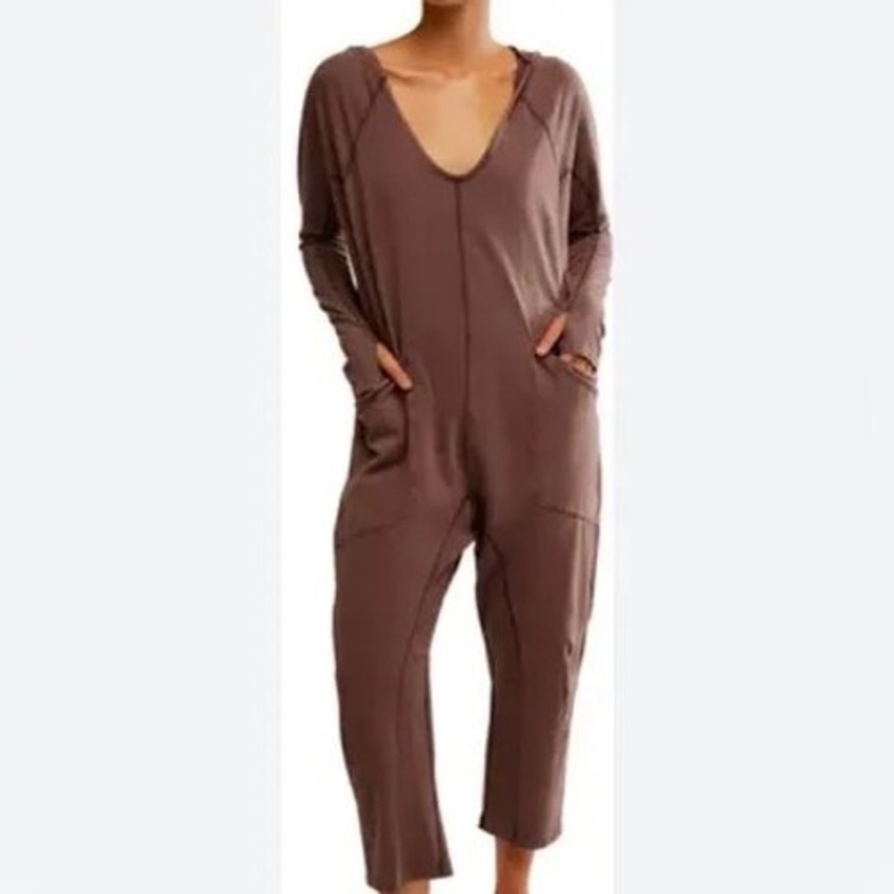 NWT Free People Movement XS Jumpsuit  Casual Dark Espresso‎
